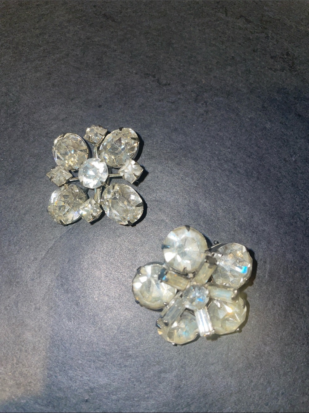 Crystal Flower Vintage Brooch Pins